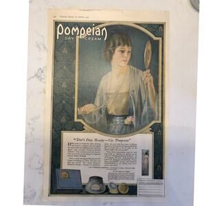 1920s beauty magazine advertisement wall decor Victorian ephemera